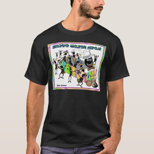Zulu Parade bij Mardi Gras T-shirt (Voorkant)