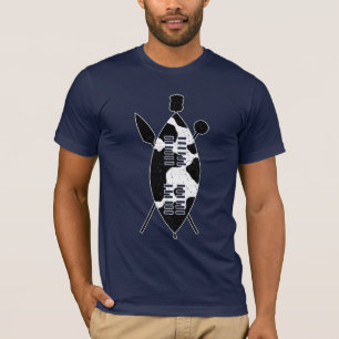 Zulu Shield Koeienhuid Spear Knobkerrie Zuid-Afrik T-shirt