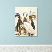 Zulu Soldaten van het leger van koning Panda, bord Canvas Afdruk (Insitu (Houten vloer))