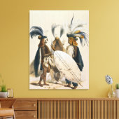 Zulu Soldaten van het leger van koning Panda, bord Canvas Afdruk (Insitu (Woonkamer))