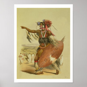 Zulu-strijder, Utimuni, neef van Chaka, wijlen Zu Poster