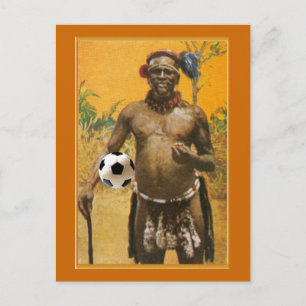 Zulu Warrior Chiefs voetbal love Briefkaart