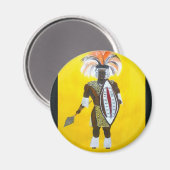 Zulu Warrior Magneet (Voorkant / Achterkant)