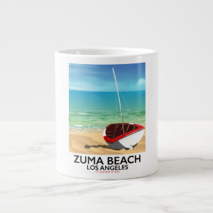 Zuma Beach LA Rail strandposter Jumbo Beker