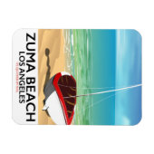 Zuma Beach LA Rail strandposter Magneet (Horizontaal)