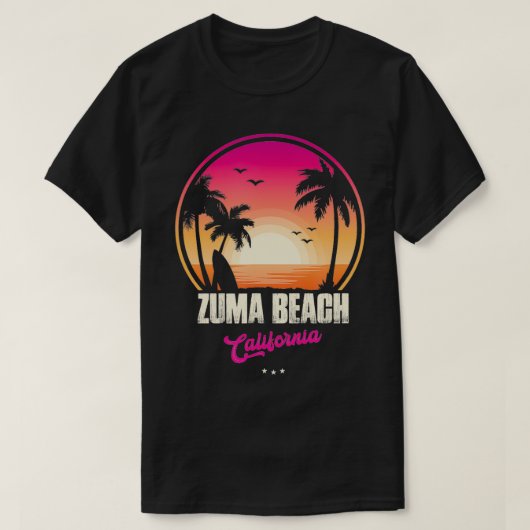 Zuma Beach Souvenir California Herinnering 1 T-shirt (Design voorkant)