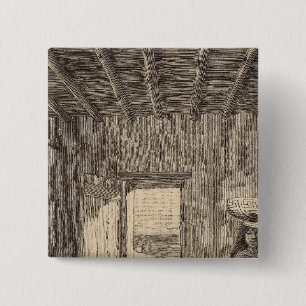 Zuni-kamer Vierkante Button 5,1 Cm