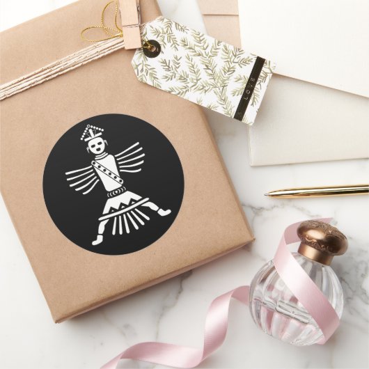 Zuni Knifewing Ronde Sticker (Geschenken)
