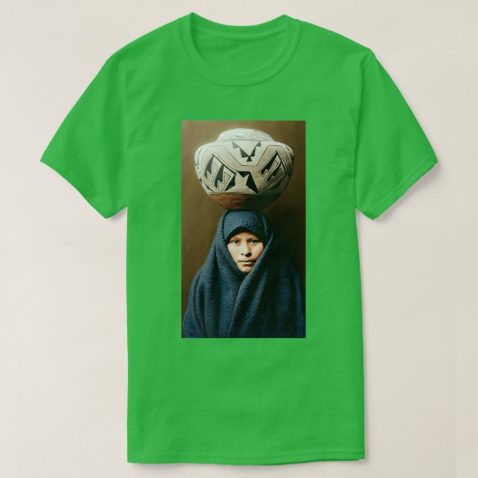 Zuni meisje met jar t-shirt (Design voorkant)