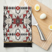 Zuni Pottery Design Theedoek (Quarter Fold)