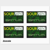 ZURE GIF SATIVA RECHTHOEKIGE STICKER (Vel)