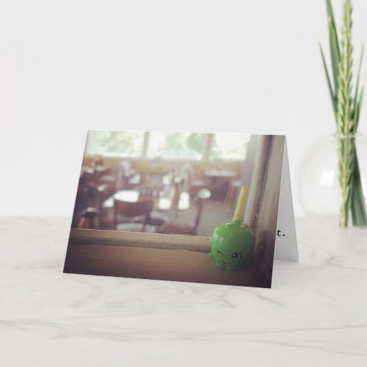 "Zure groene appel" felicitatie Kaart (Voorkant)