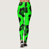zure groene luipaard leggings (Achterkant)