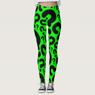 zure groene vraagteken halloween leggings