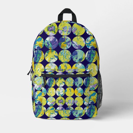 Zure grunge stippen. bedrukte rugzak (Voorkant)