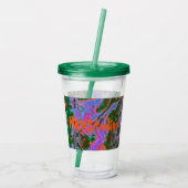 Zure marmer acryltumbler acryl drinkbeker (Achterkant)