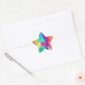 Zure neon regenboogdas kleurstof ster sticker (Envelop)