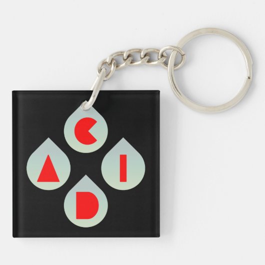 Zure regen sleutelhanger (Achterkant)