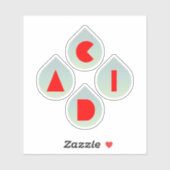 Zure regen sticker (Vel)