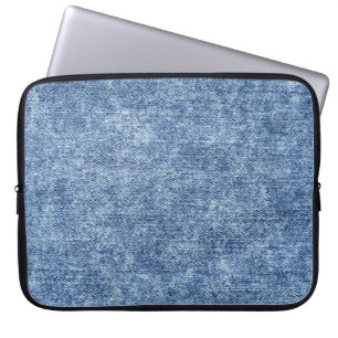Zure was blauwe denim, close-up textuur. laptop sleeve