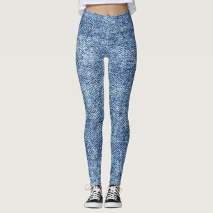 Zure was blauwe denim, close-up textuur. leggings