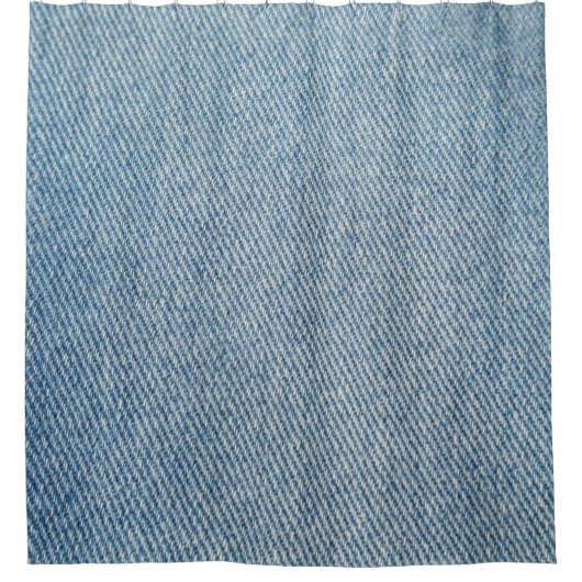 Zure wassen blauwe jeans, denim textuur. douchegordijn (Voorkant)