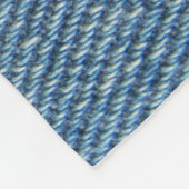 Zure wassen blauwe jeans, denim textuur. fleece deken (Hoek)