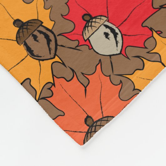 Zuren en bladeren V Fleece Deken (Hoek)