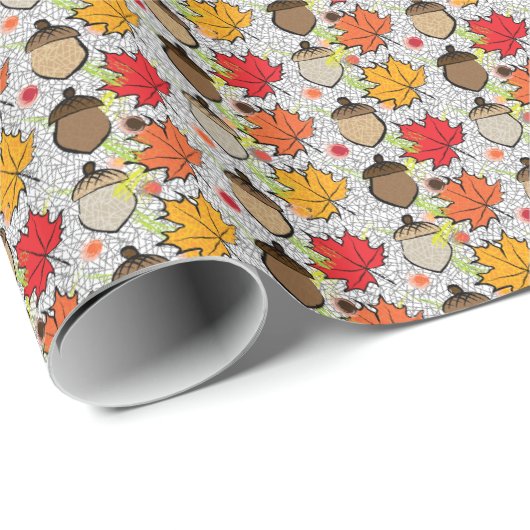 Zuren en bladeren VII Cadeaupapier (Rol Hoek)