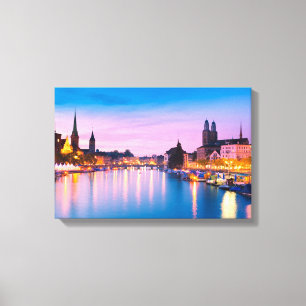 Zürich 003A Canvas Afdruk