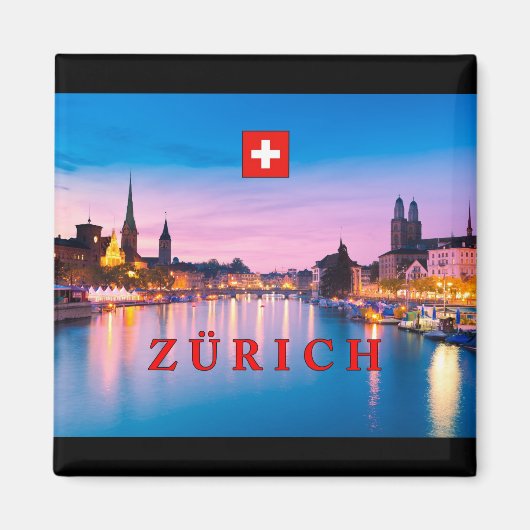 Zürich 003D Magneet (Voorkant)
