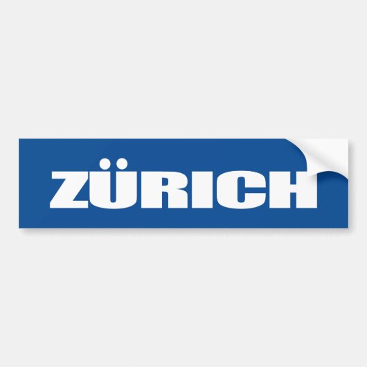 Zurich Bumpersticker (Voorkant)