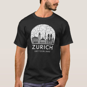 Zurich City Zwitserland T-shirt