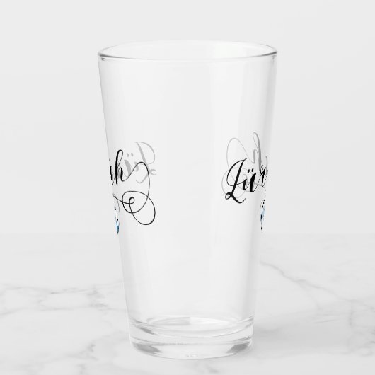 Zürich Flag in Heart, Zürich, Zwitserland Glas (Links)