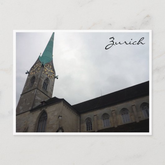 zürich fraumünster briefkaart (Voorkant)