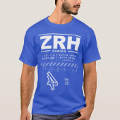 Zürich Luchthaven ZRH T-shirt (Voorkant)