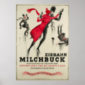 Zürich, Poster vintage Eisbahn Milchbuck (Devant)