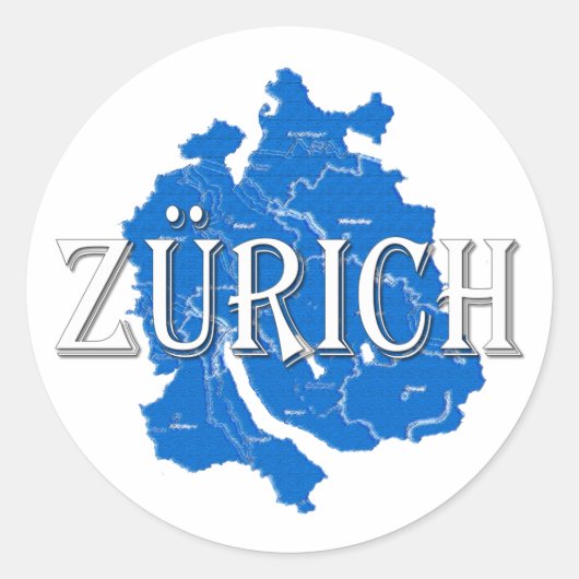 Zurich Ronde Sticker (Voorkant)
