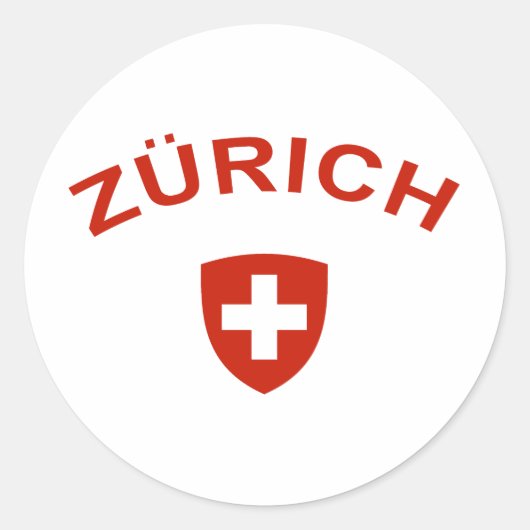Zurich Ronde Sticker (Voorkant)