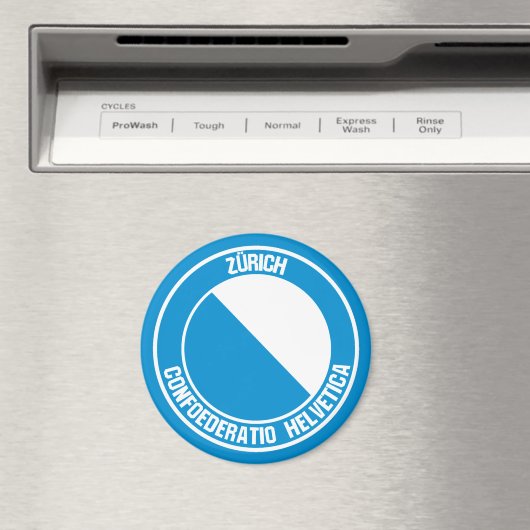 Zürich Round Emblem Magneet (Insitu (Vaatwasser))