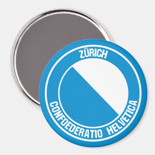 Zürich Round Emblem Magneet (Voorkant / Achterkant)