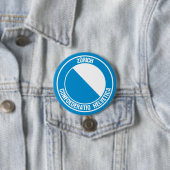 Zürich Round Emblem Ronde Button 7,6 Cm (In situ)