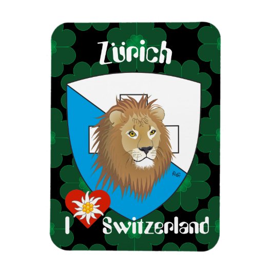 Zürich Schweiz Zwitserland Magnet Magneet (Verticaal)