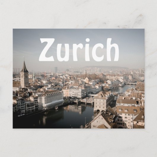 Zurich Skyline Briefkaart (Voorkant)
