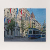 Zurich Street Scène Avec Tram Jigsaw Puzzle (Horizontal)