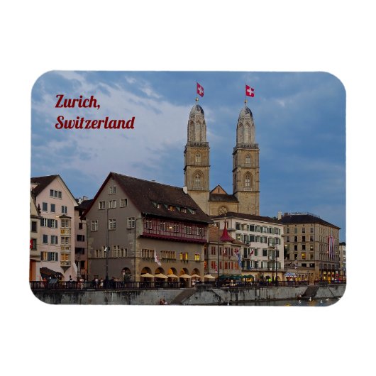 Zurich Suisse Grossmünster Magnet (Horizontal)