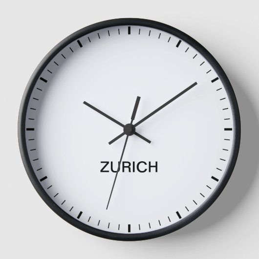 Zurich Suisse Horloge Heure Newsroom Style Horloge (Recto)