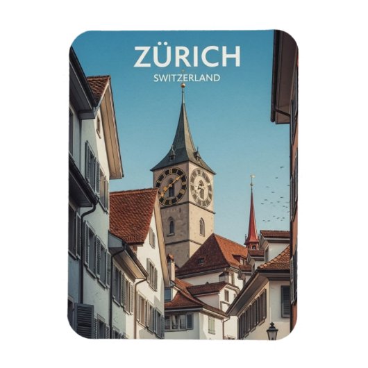 Zurich Switzerland Travel Magneet (Verticaal)