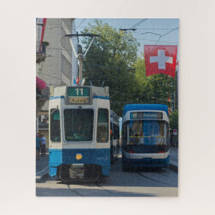 Zurich Trams Zwitserland Jigzaag Puzzle Legpuzzel