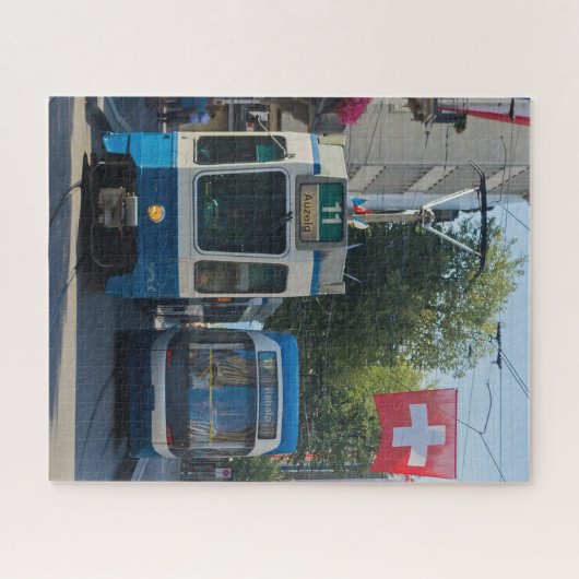 Zurich Trams Zwitserland Jigzaag Puzzle Legpuzzel (Horizontaal)